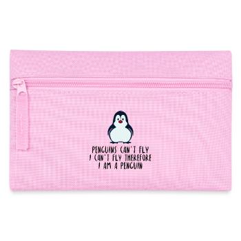 Penguins ne peuvent pas voler idée pingouin cadeau animal zoo - Trousse - rose - Devant