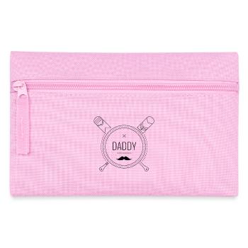 Vater Baseball Bart Sport Geschenk Dad Vatertag - Federtasche - Rosa - Vorne
