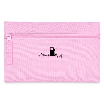 Heartbeat gas station T-shirt gas station attendant gift - Pencil Case - pink - Front