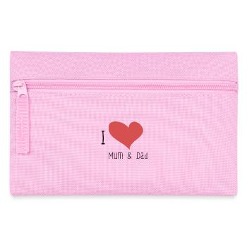 Love Mum & Dad - Pencil Case - pink - Front