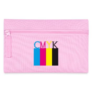 CMYK colored letters swatches - Pencil Case - pink - Front