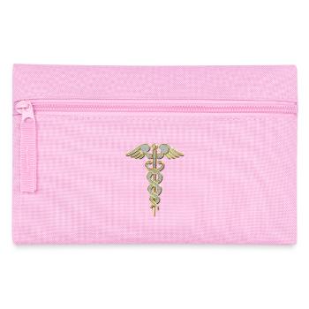 Caducée (Docteur) Pendentif à Chaîne de Bijoux Bling Bling - Trousse - rose - Devant