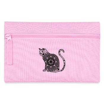 Katze Meditation Mandala Spirituell henna yoga - Federtasche - Rosa - Vorne