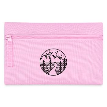 Nature river mountain forest - Pencil Case - pink - Front