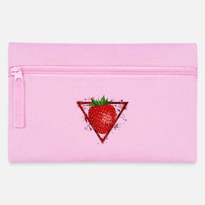 Fraise abstraite dans le triangle de rose - Trousse - rose