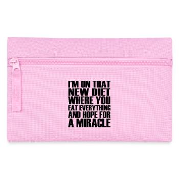 funny sayings - Pencil Case - pink - Front
