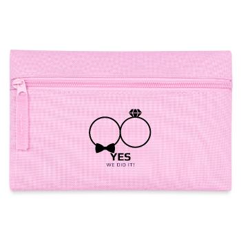 Hochzeit we did it - Federtasche - Rosa - Vorne