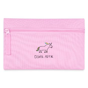 Death Metal Einhorn - Federtasche - Rosa - Vorne