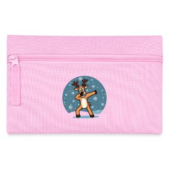 Süßes Dab Dabbing Rentier Tanzen Weihnachten Xmas - Federtasche - Rosa - Vorne