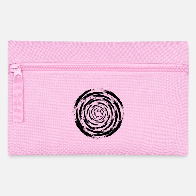 optische Täuschung Kreis Bürste Wirbel Sturm Neu - Federtasche - Rosa