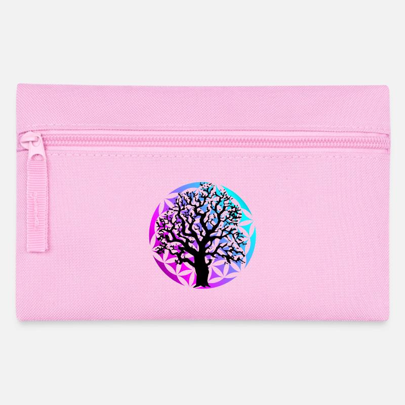 Fleur de vie et arbre - Trousse - rose