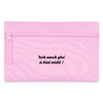 Mitmachen Sächsisch Spruch Ossi DDR Osten Geschenk - Federtasche - Rosa - Vorne