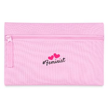 Feminist hashtag design feminist - Pencil Case - pink - Front