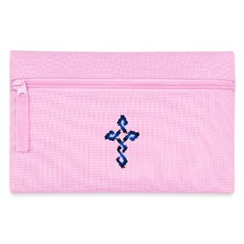 Kreuz Christentum Religion - Federtasche - Rosa - Vorne