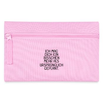 Spruch Ich mag dich ein bisschen mehr - Federtasche - Rosa - Vorne