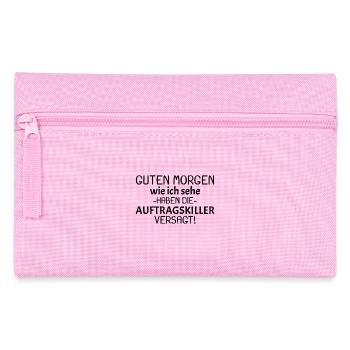 Guten Morgen Spruch - Federtasche - Rosa - Vorne