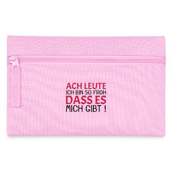 Froh Das Es Mich Gibt Lustige Sprüche - Federtasche - Rosa - Vorne