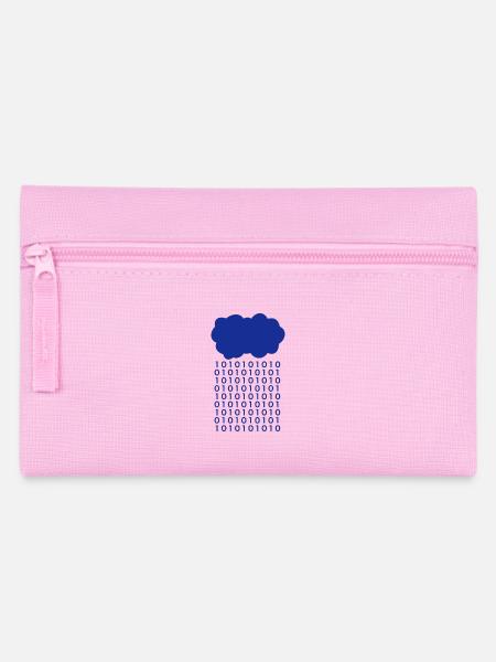 Bit Regen Wolke Informatiker - Federtasche - Rosa