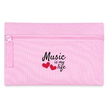 Music is my life - Pencil Case - pink - Front