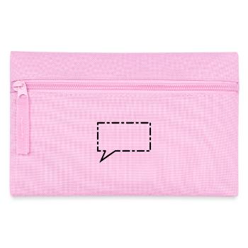Speech bubble black - Pencil Case - pink - Front
