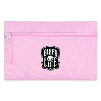 Biker moto motos crâne déclaration - Trousse - rose - Devant