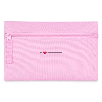 Line heart dash ornament - Pencil Case - pink - Front