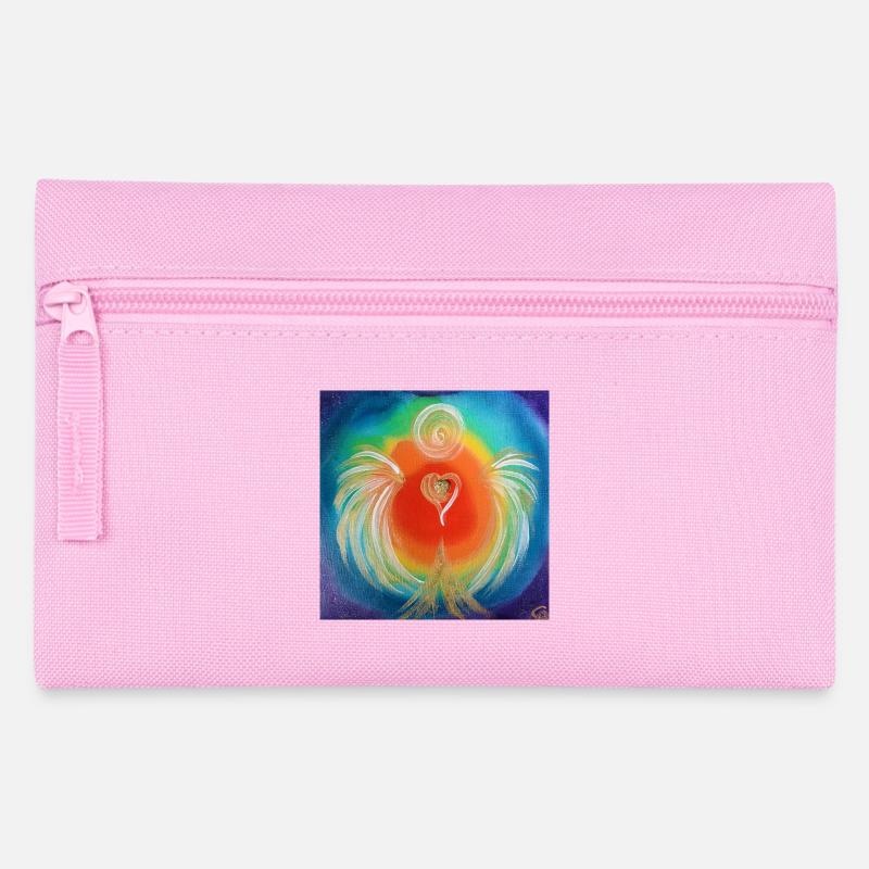 Herzengel der Chakrenbalance - Federtasche - Rosa