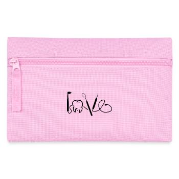 Zahnarzt Liebe Zahnmediziner Bohrer Zähne Geschenk - Federtasche - Rosa - Vorne