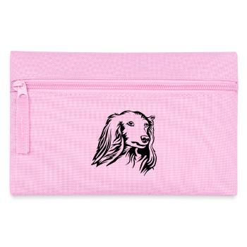 Dachshund head - Pencil Case - pink - Front