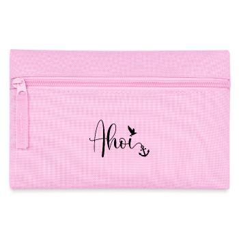 Ahoi Küste Nordsee Möwe Anker - Federtasche - Rosa - Vorne