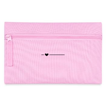 Line Heart Black - Pencil Case - pink - Front