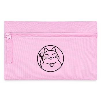 Maneki Neko Neon – Glückskatze aus Japan, Kawaii - Federtasche - Rosa - Vorne
