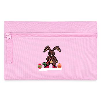 Niedlicher Osterhäschen Pixelart - Federtasche - Rosa - Vorne