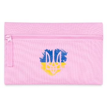 Brush Ukraine Trident Flag - Pencil Case - pink - Front