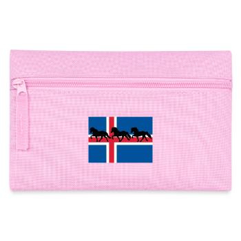 Islandflagge Tölter - Federtasche - Rosa - Vorne