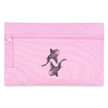 Elegante vintage Leopardenhaie - Federtasche - Rosa - Vorne
