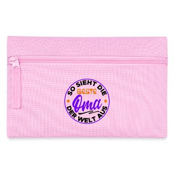 Beste Oma Cool Statement Großmutter Alte Frau - Federtasche - Rosa - Vorne