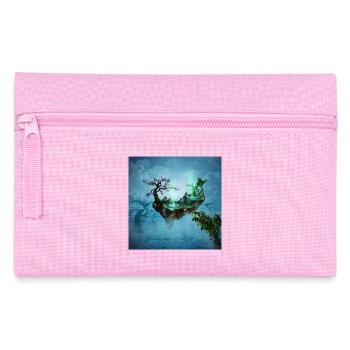 Fluginsel mit Bäumen - Federtasche - Rosa - Vorne