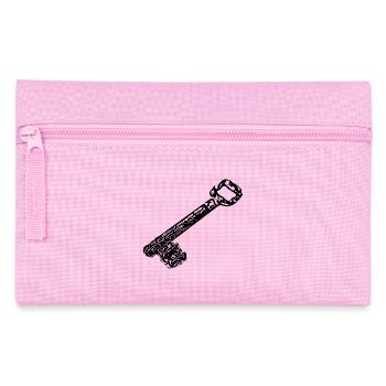 Vintage ancient rusty rustic house keys - Pencil Case - pink - Front