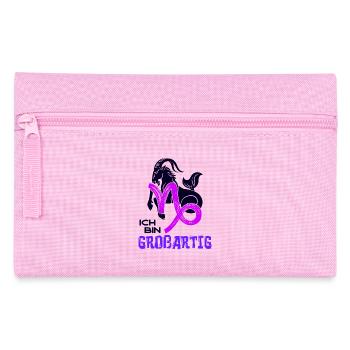 Astrologie Steinbock Tierkreiszeichen Statement - Federtasche - Rosa - Vorne