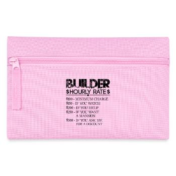 Tarif horaire Constructeur - noir - Constructeur de maison - Trousse - rose - Devant