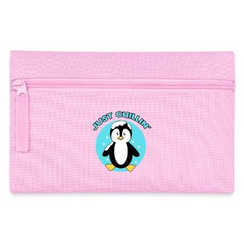 Arktis Tier Schnee Kalt Pinguin Seevogel Eis Vogel - Federtasche - Rosa - Vorne