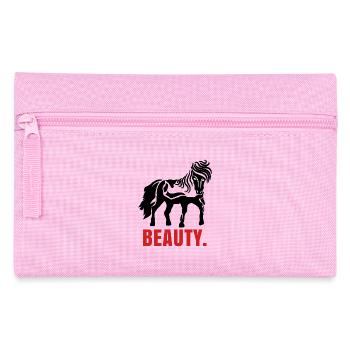 Chevaux Cheval Fool Poulain Chevaux islandais Dicton - Trousse - rose - Devant
