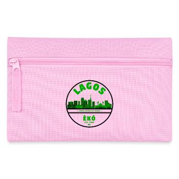 Lagos Skyline Green - Pencil Case - pink - Front