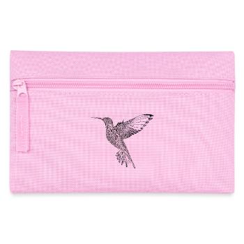 Exotischer fliegender Kolibri breite Schwingen - Federtasche - Rosa - Vorne