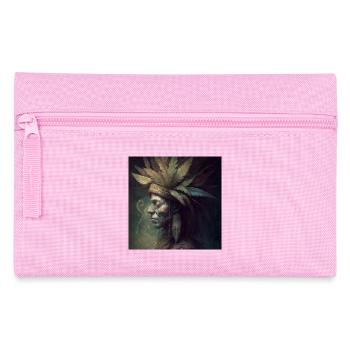 Traumhaftes Stammes-Cannabis-Porträt - Federtasche - Rosa - Vorne