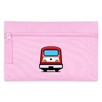 U-Bahn, Lokomotive, Zug - Federtasche - Rosa - Vorne