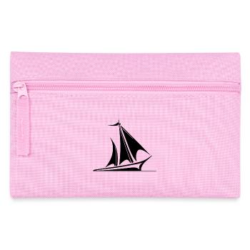 Sailboat with sails for cool captains and skippers - Pencil Case - pink - Front