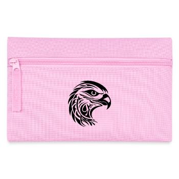 Beautiful Eagle Portrait in Tattoo Style - Pencil Case - pink - Front