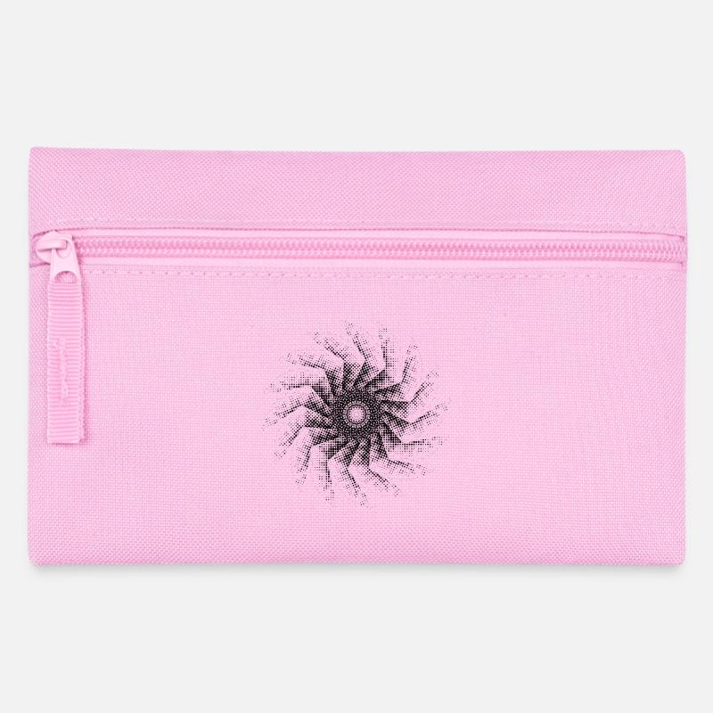 dotted shape gyroscopic polygon pinwheel 16er - Pencil Case - pink